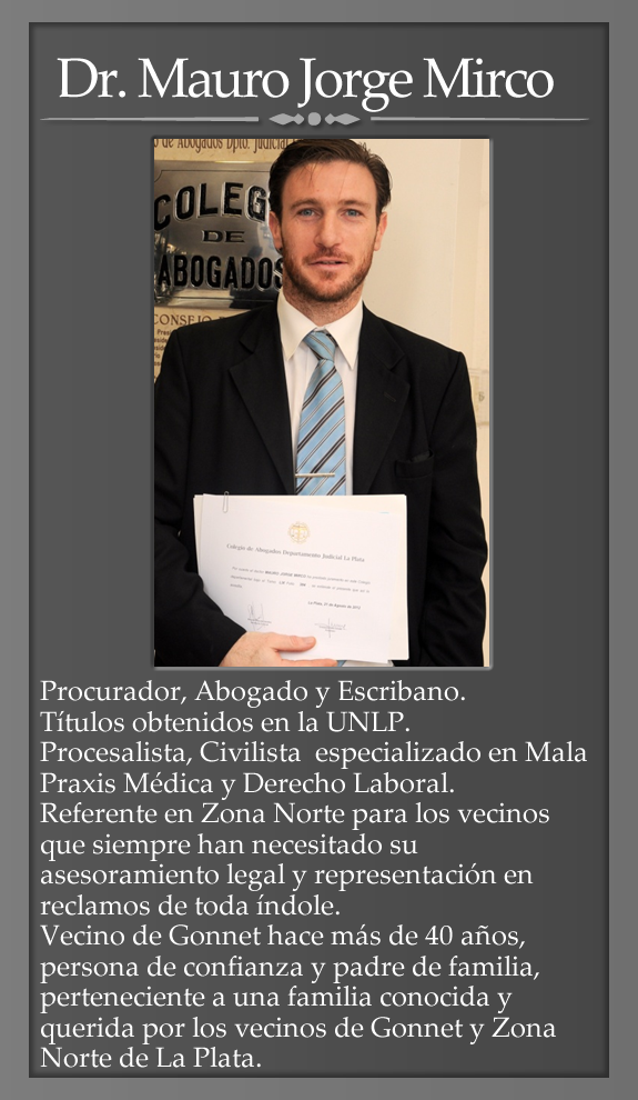 DOCTOR MAURO MIRCO ABOGADO LA PLATA